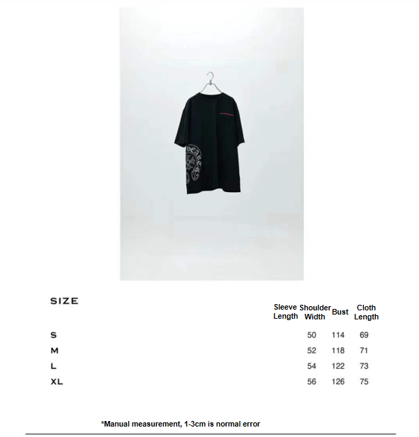 Chrome Hearts Sanskrit scroll print round neck T-shirt black 5.16