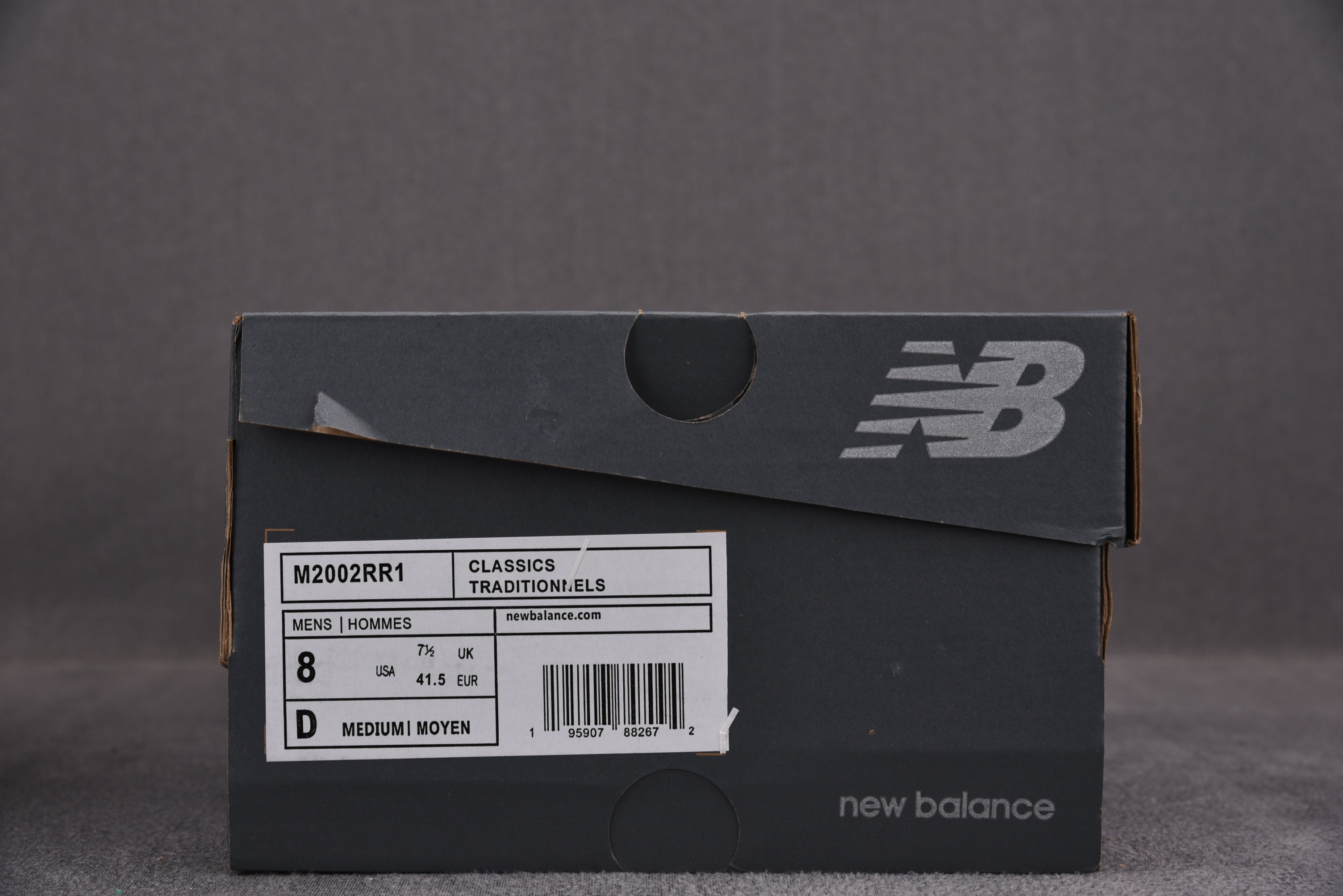 New Balance 2002R Black Dark Grey White