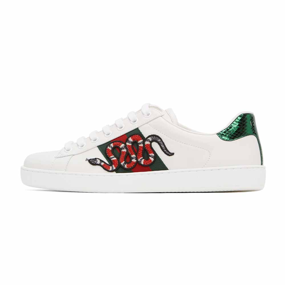 【Clearance】 Guci White Snake New Ace Sneakers（EU42=270MM）