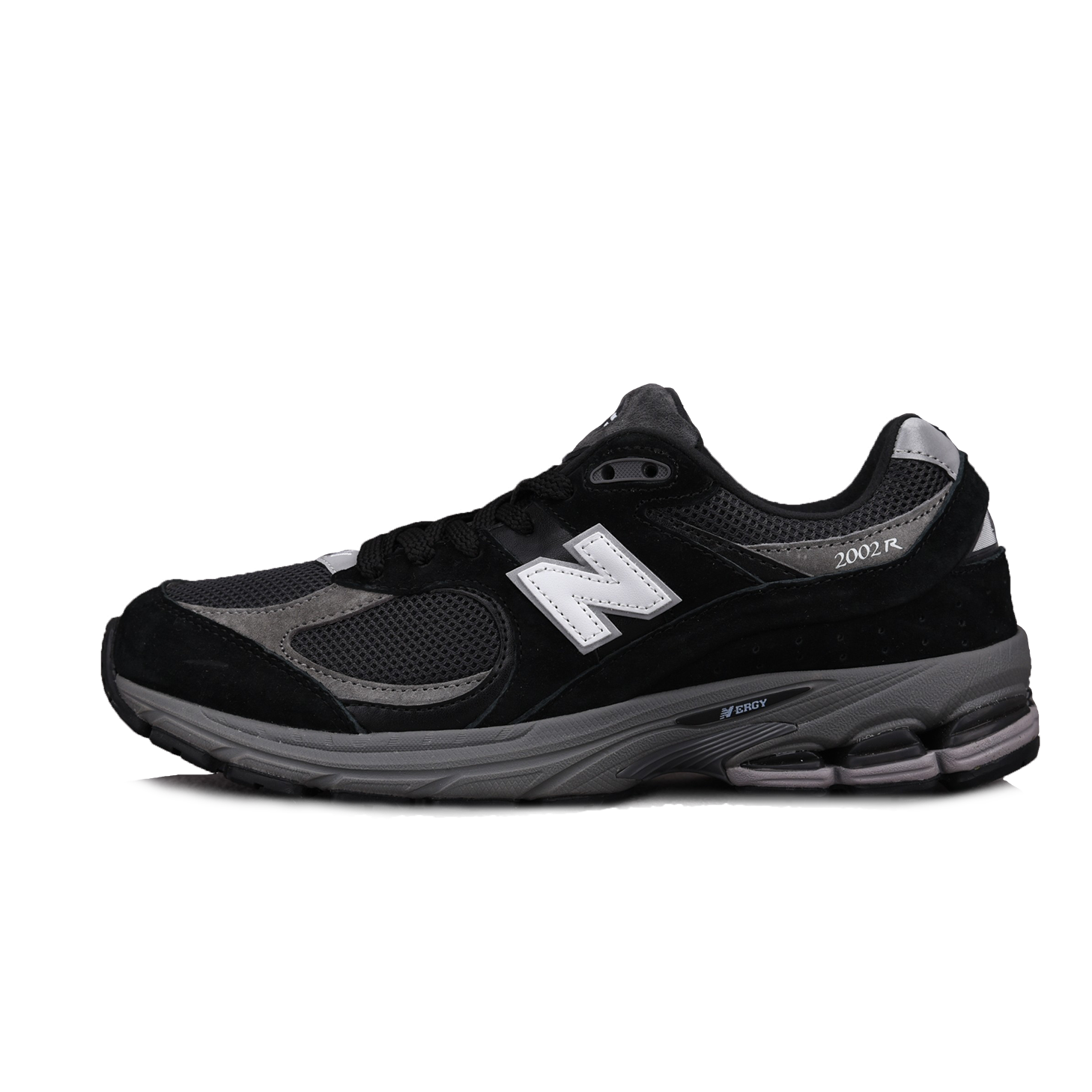 New Balance 2002R Black Dark Grey White