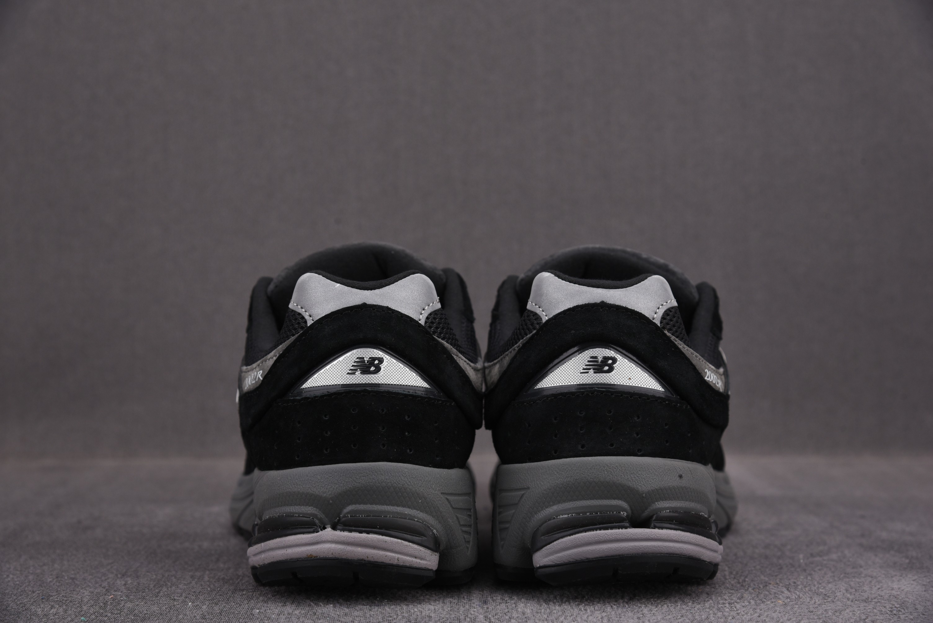 New Balance 2002R Black Dark Grey White