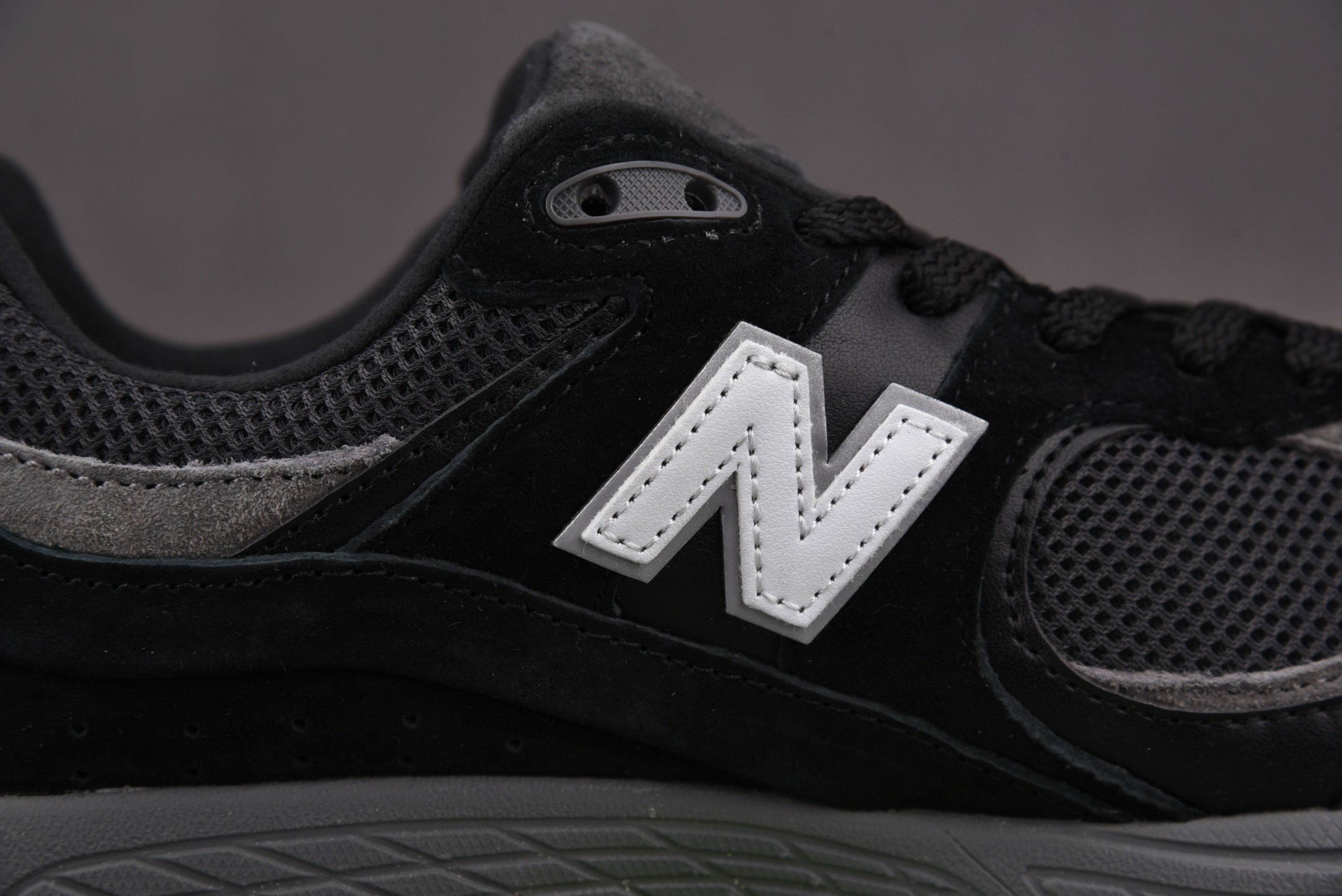 New Balance 2002R Black Dark Grey White