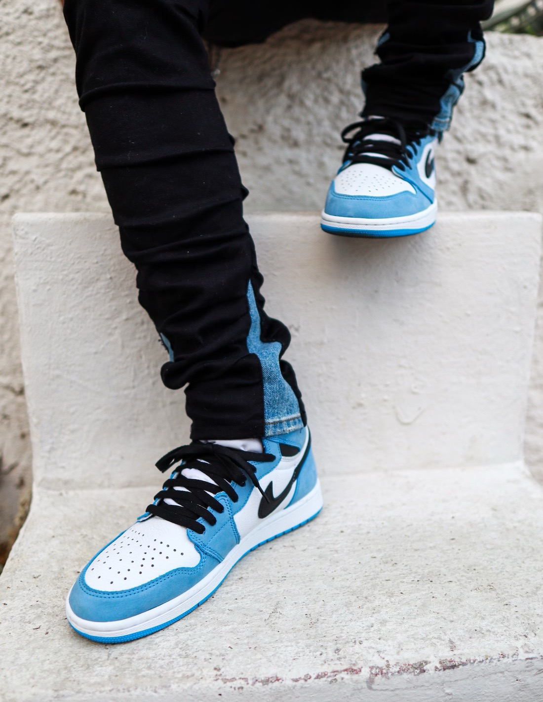 【Clearance】 Jordan 1 Retro High White University Blue Black（US10）
