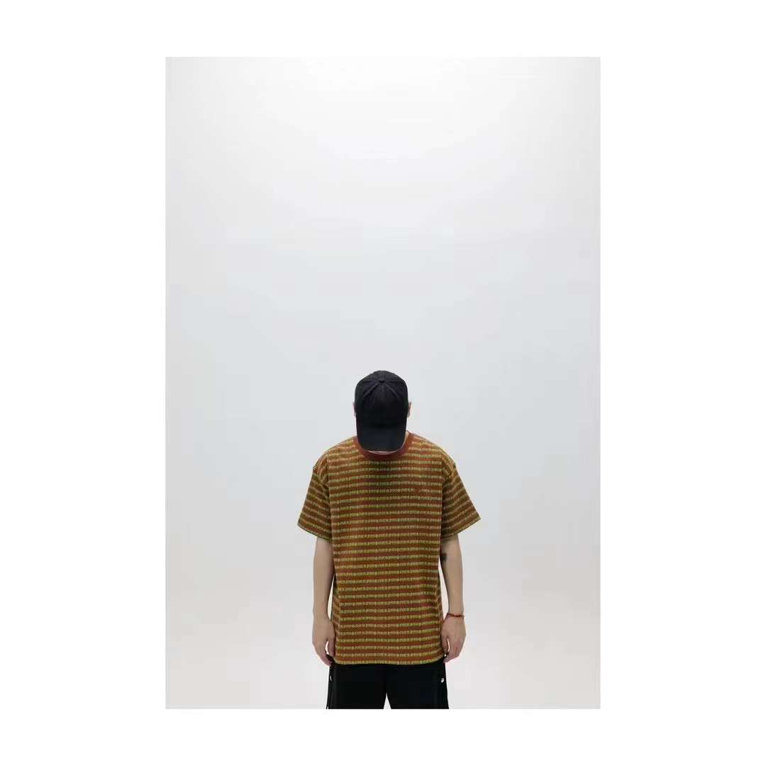 Chrome Hearts Knit Gingham Embroidered T-Shirt Brown 5.16