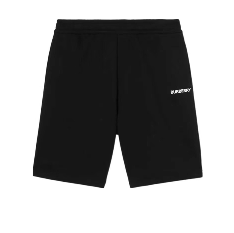 Burberry plain monogram logo print straight-leg shorts Black 5.16