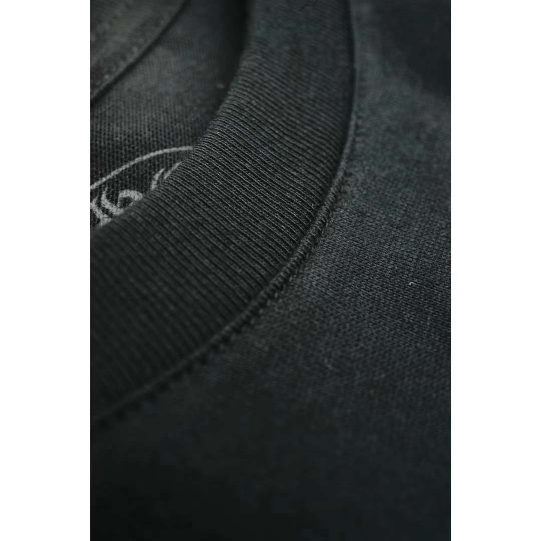 Chrome Hearts Sanskrit scroll print round neck T-shirt black 5.16