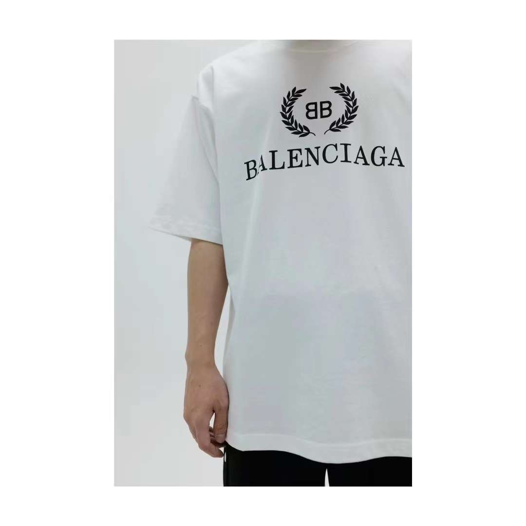BB Balenciaga logo print T-Shirt White 5.16