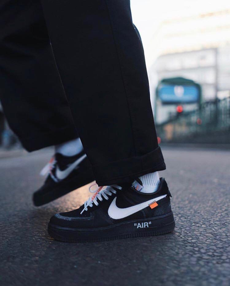 Air Force 1 Low Off-White Black White (with Brown Off-White Box)