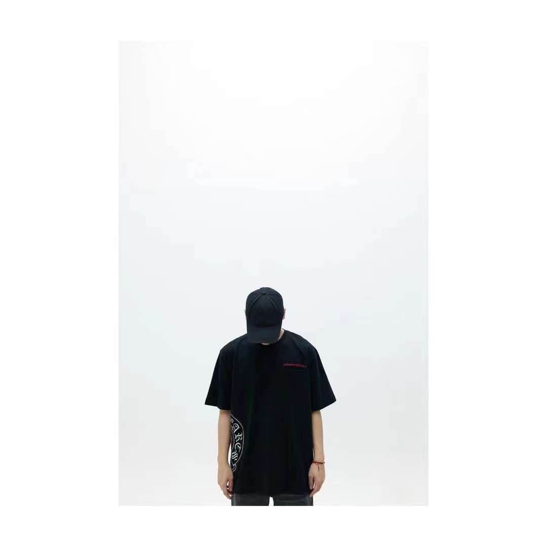 Chrome Hearts Sanskrit scroll print round neck T-shirt black 5.16