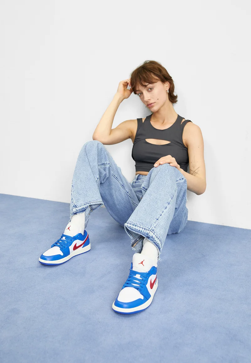 Jordan 1 Low Sport Blue Gym Red