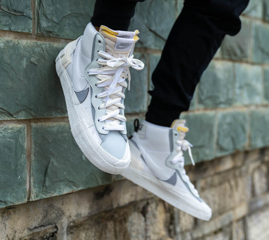Nike Blazer High Sacai White Grey