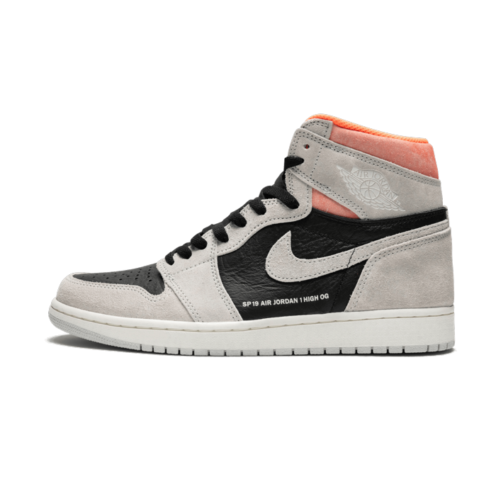 Jordan 1 Retro High Neutral Grey Hyper Crimson