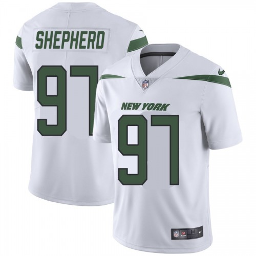 New York Jets #97 Nathan Shepherd White Youth Stitched Vapor Untouchable Limited Jersey Youth