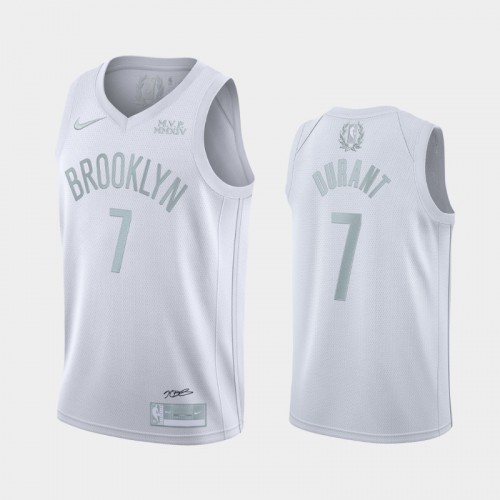 Brooklyn Brooklyn Nets #7 Kevin Durant Mens White MVP Limited Jersey Mens