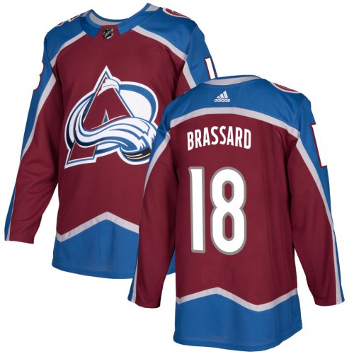 Adidas Colorado Avalanche #18 Derick Brassard Burgundy Home Authentic Stitched Jersey Men's
