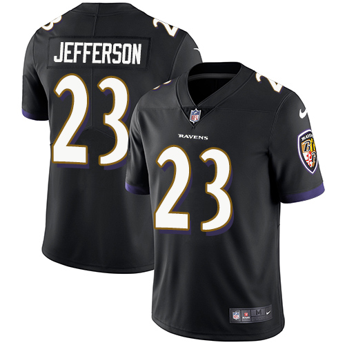 Baltimore Ravens #23 Tony Jefferson Black Alternate Youth Stitched Vapor Untouchable Limited Jersey Youth