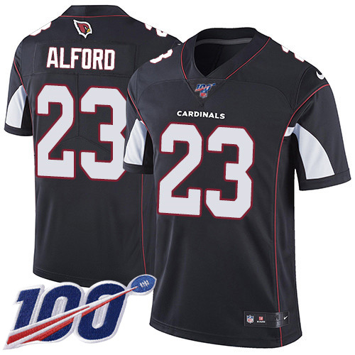 Arizona Cardinals #23 Robert Alford Black Alternate Men's Stitched 100th Season Vapor Limited Jersey Men's