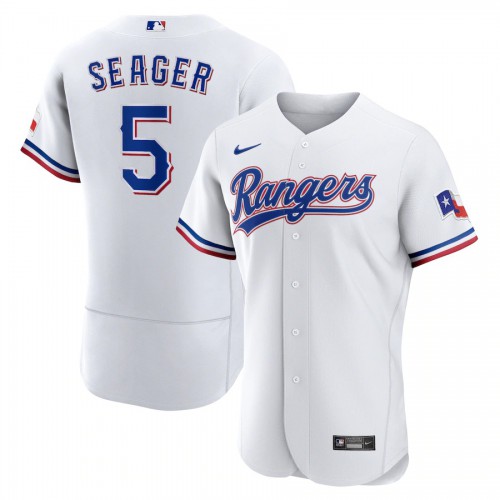 Texas Texas Rangers #5 Corey Seager Men's White Home 2020 Authentic Player Jersey Men's