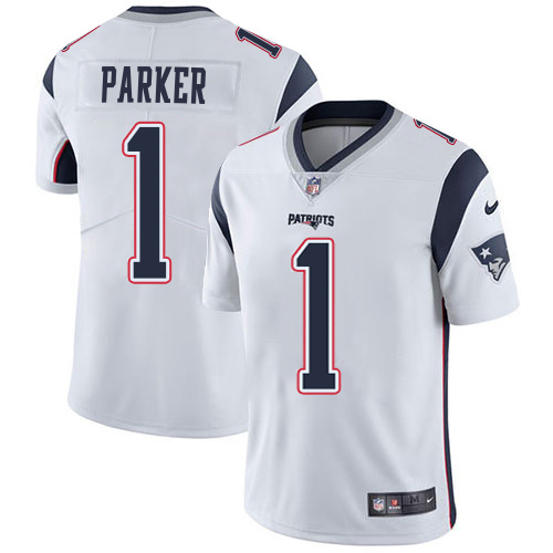 Patriots #1 DeVante Parker White Youth Stitched Vapor Untouchable Limited Jersey
