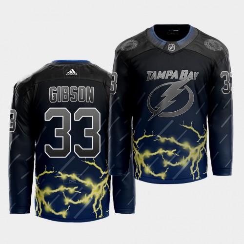 Adidas Tampa Bay Lightning #33 Christopher Gibson 2021 City Concept Stitched Jersey - Black Men's