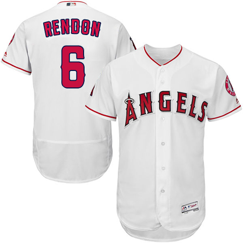 Los Angeles Angels of Anaheim #6 Anthony Rendon White Flexbase Authentic Collection Stitched Jersey Men's