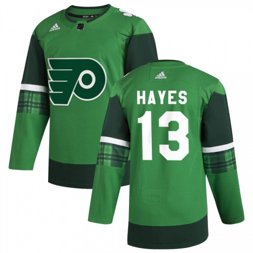 Philadelphia Philadelphia Flyers #13 Kevin Hayes Men's Adidas 2020 St. Patrick's Day Stitched Jersey Green Men's