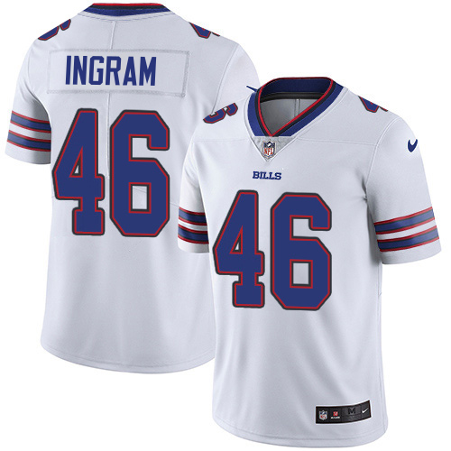 Bills #46 Ja'Marcus Ingram White Men's Stitched Vapor Untouchable Limited Jersey