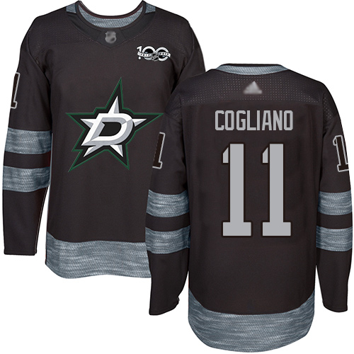 Adidas Dallas Stars #11 Andrew Cogliano Black 1917-2017 100th Anniversary Stitched Jersey Men's
