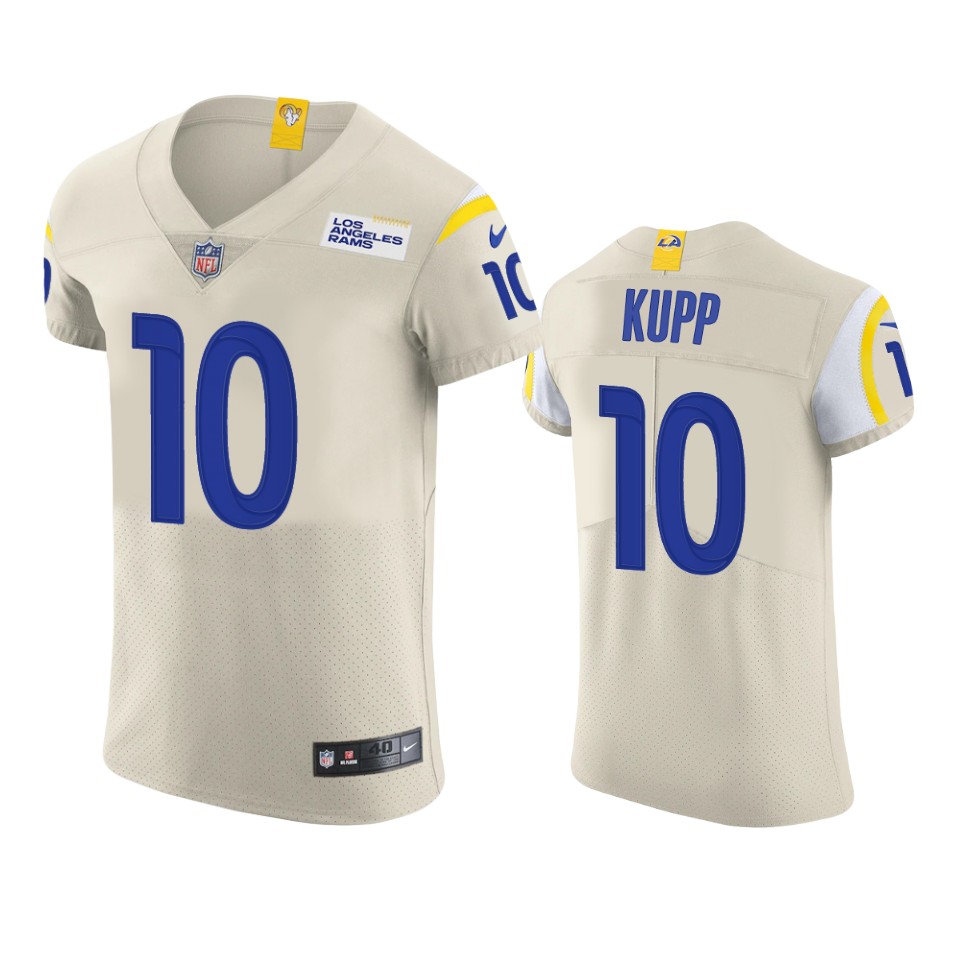 Los Angeles Rams #10 Cooper Kupp Men's Vapor Elite Player Jersey - Bone