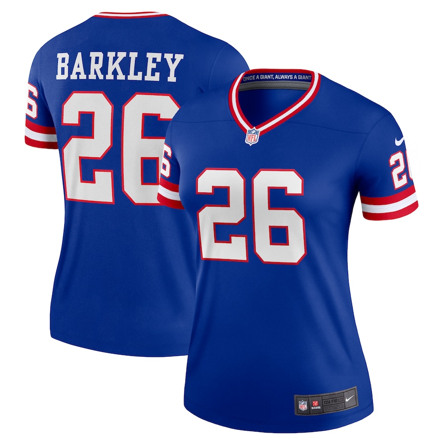 New York Giants #26 Saquon Barkley Royal Women's Royal Classic Player Legend Jersey