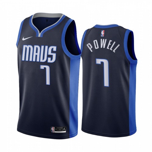 Dallas Dallas Mavericks #7 Dwight Powell Navy Youth Swingman 2020-21 Earned Edition Jersey Youth