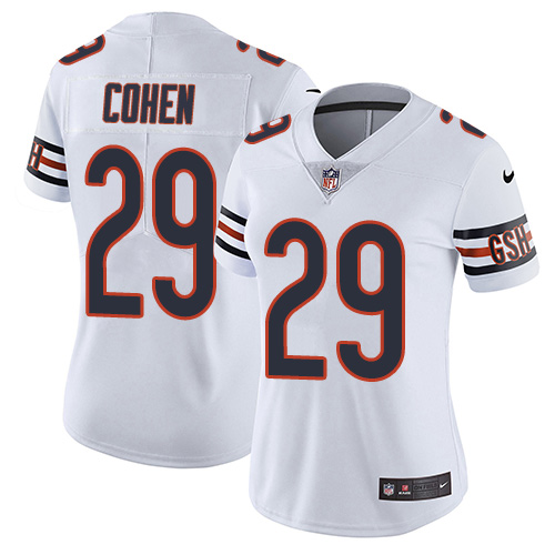 Bears #29 Tarik Cohen White Women's Stitched Vapor Untouchable Limited Jersey