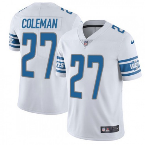 Detroit Lions #27 Justin Coleman White Men's Stitched Vapor Untouchable Limited Jersey Men's