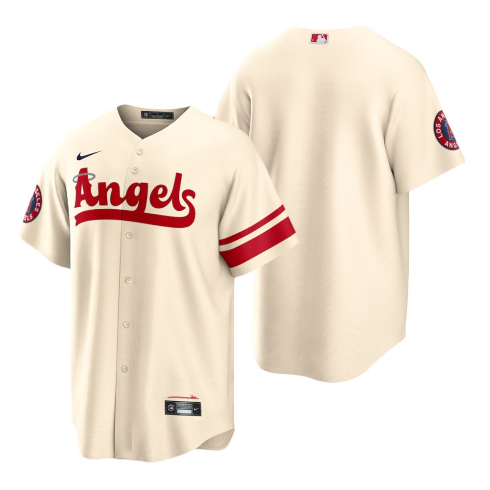 Los Angeles Angels Blank Cream Men's 2022 City Connect Game Jersey