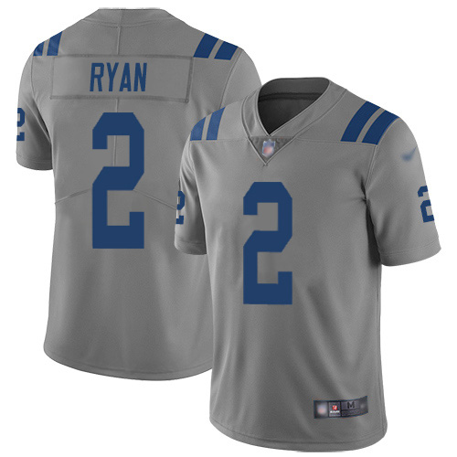 Colts #2 Matt Ryan Gray Youth Stitched Limited Inverted Legend Jersey