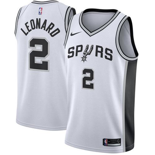 San Antonio Spurs #2 Kawhi Leonard White Swingman Association Edition Jersey Mens