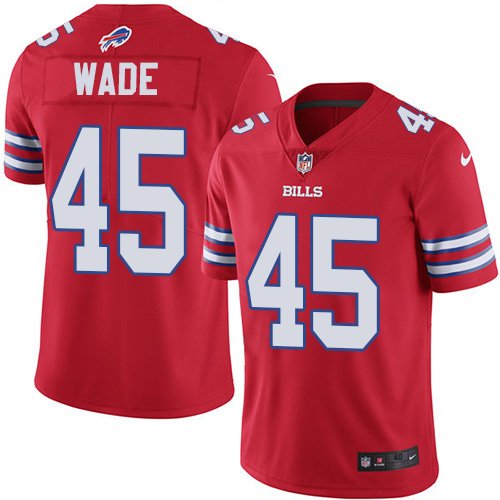 Buffalo Bills #45 Christian Wade Red Men's Stitched Elite Rush Jersey Men's