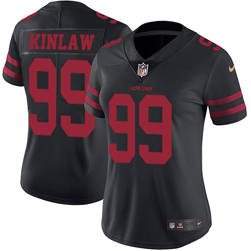 San Francisco 49ers #99 Javon Kinlaw Black Alternate Women's Stitched Vapor Untouchable Limited Jersey Womens