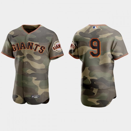 San Francisco San Francisco Giants #9 Brandon Belt Men's 2021 Armed Forces Day Authentic Jersey -Camo Men's