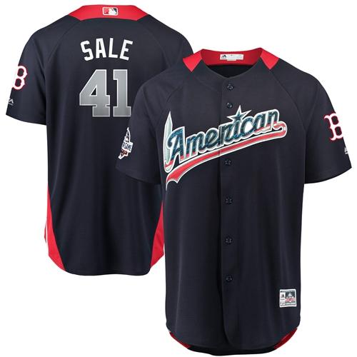 Boston Red Sox #41 Chris Sale Navy Blue 2018 All-Star American League Stitched Jersey Men's