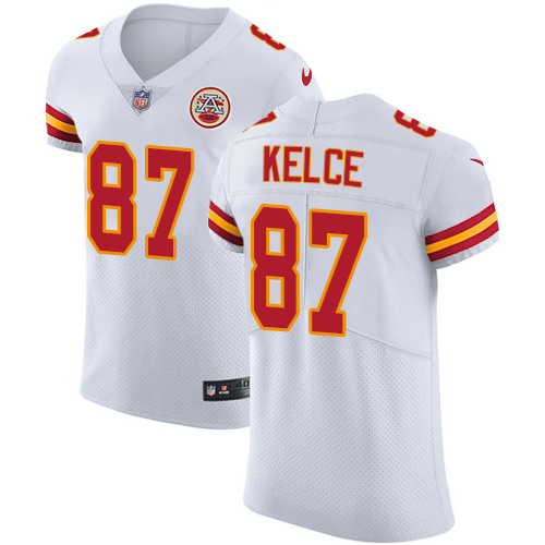 Chiefs #87 Travis Kelce White Men's Stitched Vapor Untouchable Elite Jersey