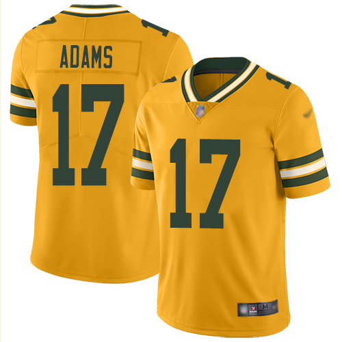 Packers #17 Davante Adams Gold Men's Stitched Limited Inverted Legend Jersey