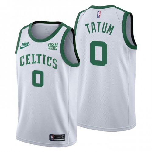 Boston Boston Celtics #0 Jayson Tatum Womens Releases Classic Edition 75th Anniversary Jersey White Womens
