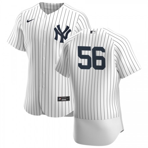 New York New York Yankees #56 Jonathan Holder Men's White Navy Home 2020 Authentic Player Jersey Men's