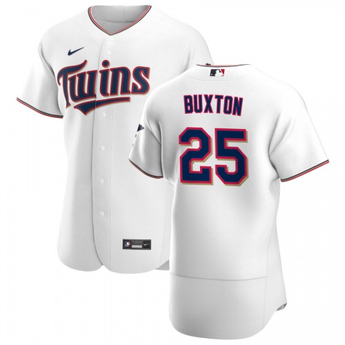 Minnesota Minnesota Twins #25 Byron Buxton Men's White Home 2020 Authentic Player Jersey Men's