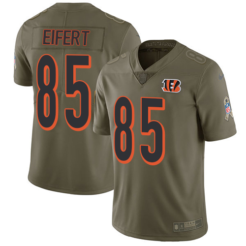 Cincinnati Bengals #85 Tyler Eifert Olive Youth Stitched Limited 2017 Salute to Service Jersey Youth