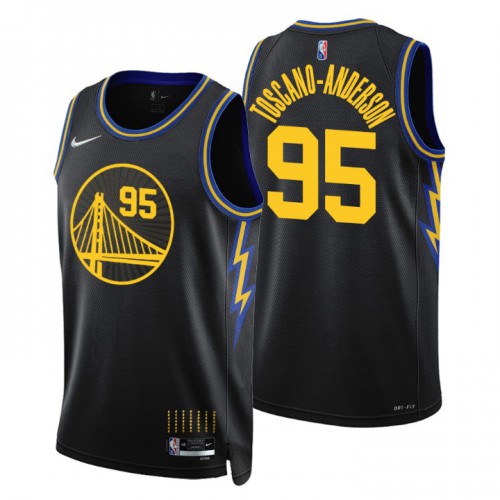 Golden State Golden State Warriors #95 Juan Toscano-Anderson Mens Black 2021/22 Swingman Jersey - City Edition Mens