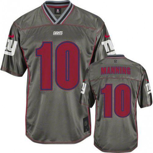 New York Giants #10 Eli Manning Grey Youth Stitched Elite Vapor Jersey Youth