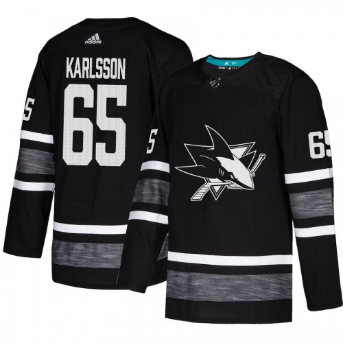 Adidas San Jose Sharks #65 Erik Karlsson Black Authentic 2019 All-Star Stitched Jersey Men's