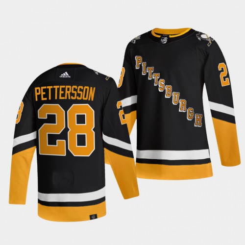Adidas Pittsburgh Penguins #28 Marcus Pettersson Men's 2021-22 Alternate Authentic Jersey - Black Men's